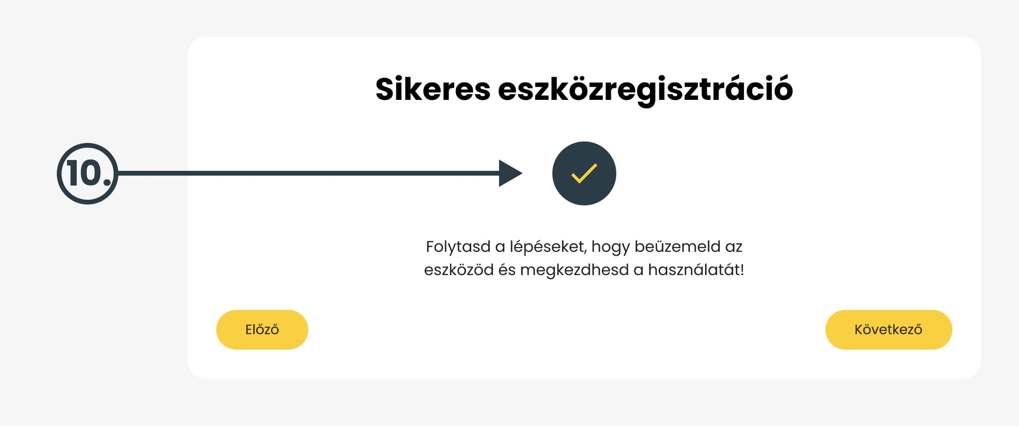 Regisztráció 6. lépés