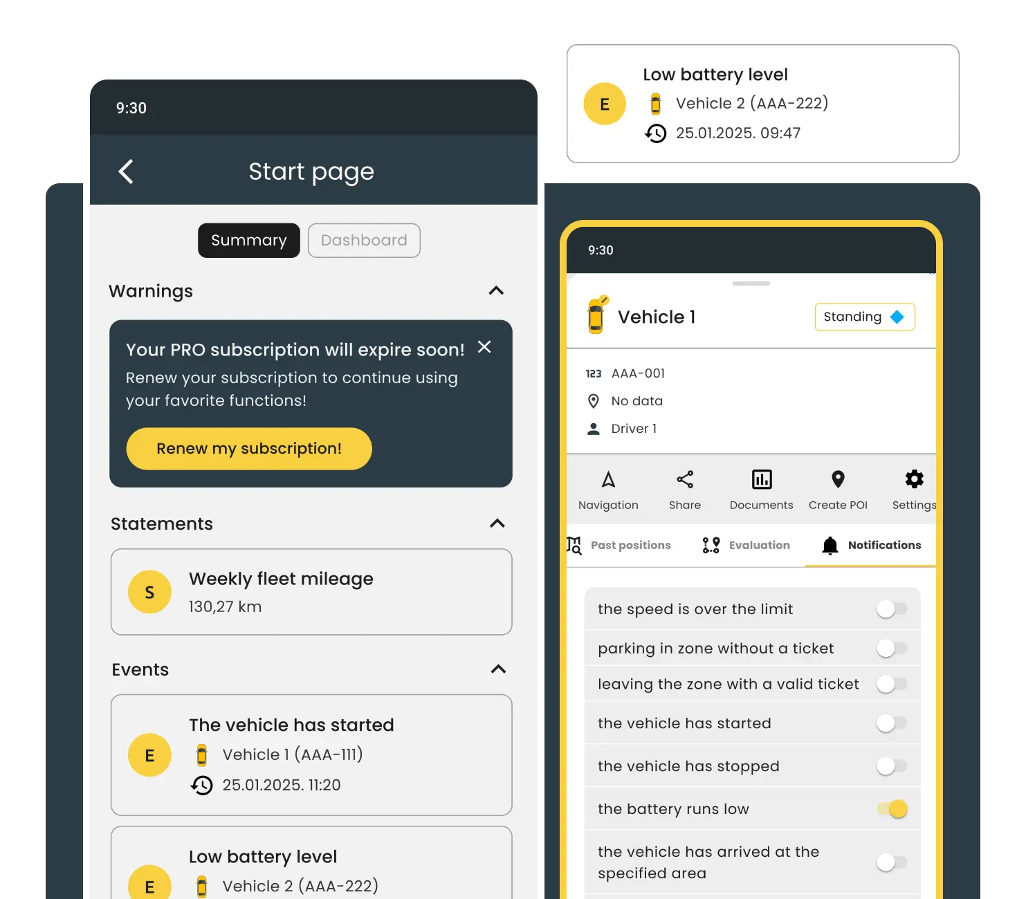 App homepage